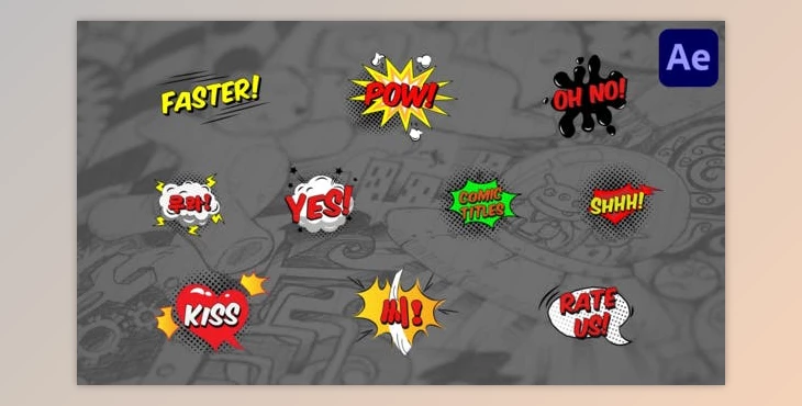 Download Comic Titles for After Effects (Videohive 50604672) - AE Project