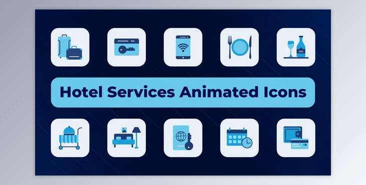 Download Hotel Services Animated Icons (Videohive 50567382) - AE Project