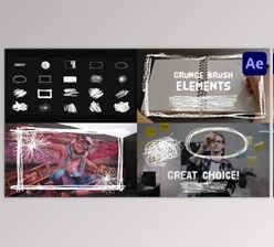 Download Grunge Brush Elements | After Effects (Videohive 50689931) - AE Project