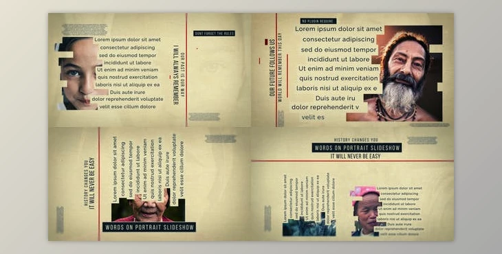 Download Words on Portrait Slideshow (Videohive 50559180) - AE Project