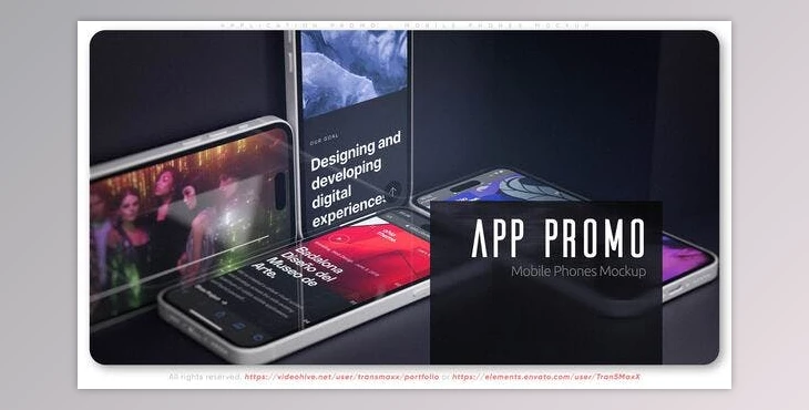 Download Application Promo – Mobile Phones Mockup (Videohive 50751006) - AE Project