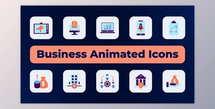 Download Business Animated Icons (Videohive 50794555) - AE Project