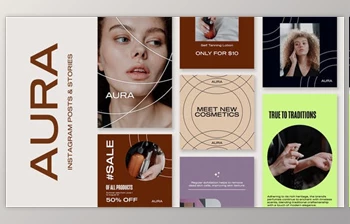 Download AURA – <span class='badge badge-warning'>BEAUTY</span> INSTAGRAM POSTS & <span class='badge badge-warning'>STORIES</span> PACK (Videohive 50797688) - AE Project