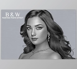 Download Black and White Painting Effect - 92061610