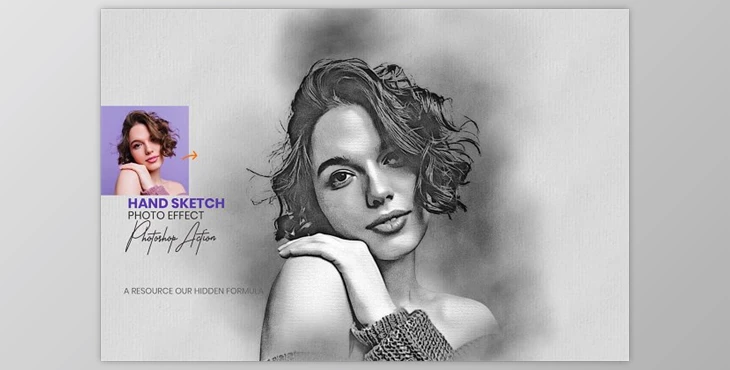 Download Hand Sketch Photoshop Action - 92060784