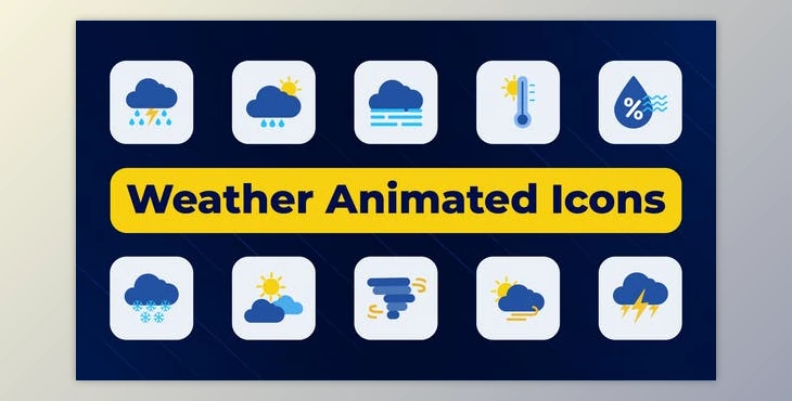 Download Weather Animated Icons (Videohive 50794776) - AE Project