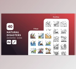 Download Natural Disaster Animated Icons | After Effects (Videohive 50786860) - AE Project