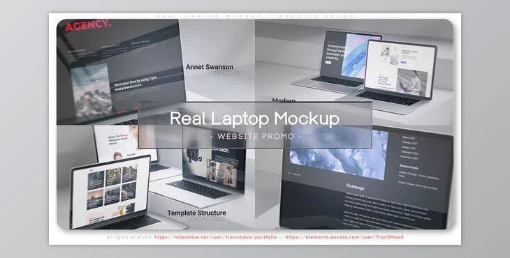 Download Real Laptop Mockup - Website Promo (Videohive 50760457) - AE Project
