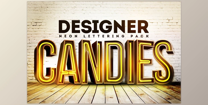 Download 49 Incredible 3D Neon Lettering Renders Pack