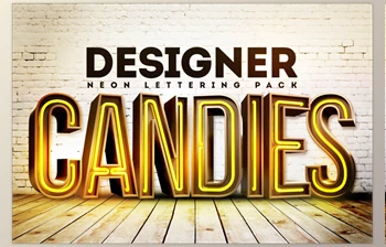 Download 49 Incredible 3D Neon Lettering Renders <span class='badge badge-warning'>Pack</span>