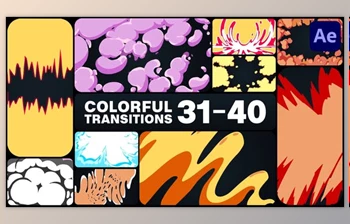 Download Colorful Cartoon Transitions for <span class='badge badge-warning'>After</span> <span class='badge badge-warning'>Effects</span> (Videohive 50804444) - AE Project