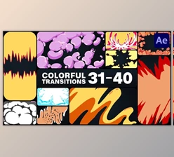 Download Colorful Cartoon Transitions for After Effects (Videohive 50804444) - AE Project