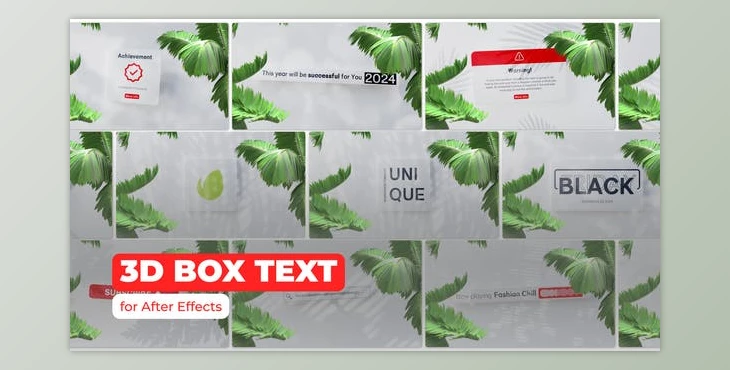 Download 3D BOX TEXT (Videohive 50830260) - AE Project
