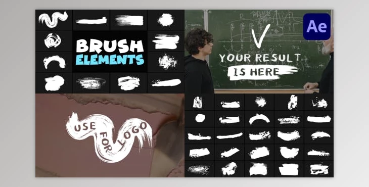 Download Hand Made Brush Elements | After Effects (Videohive 50804427) - AE Project