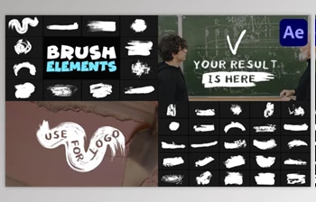 Download Hand Made Brush Elements | <span class='badge badge-warning'>After</span> <span class='badge badge-warning'>Effects</span> (Videohive 50804427) - AE Project