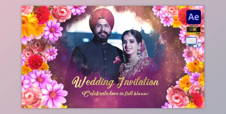 Download Indian Wedding Invitation Floral Slideshow (Videohive 50825965) - AE Project