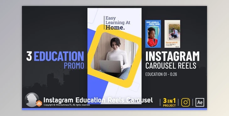 Download Instagram Education Reels Carousel (Videohive 50685491) - AE Project