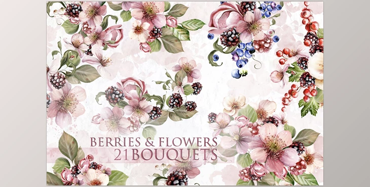Download Berries & Flowers 21 BOUQUETS