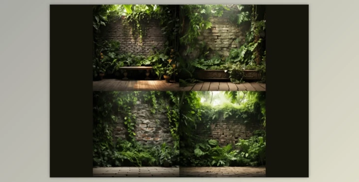 Download Ai Prompt for Greenery Backdrop