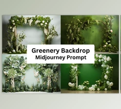 Download Ai Prompt for Greenery Backdrop
