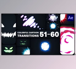 Download Colorful Cartoon Transitions for After Effects (Videohive 50917534) - AE Project