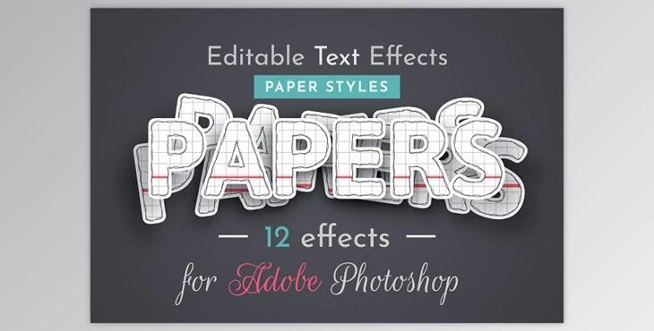 Download 12 Paper Raster Text Effects - 42209415