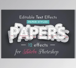 Download 12 Paper Raster Text Effects - 42209415