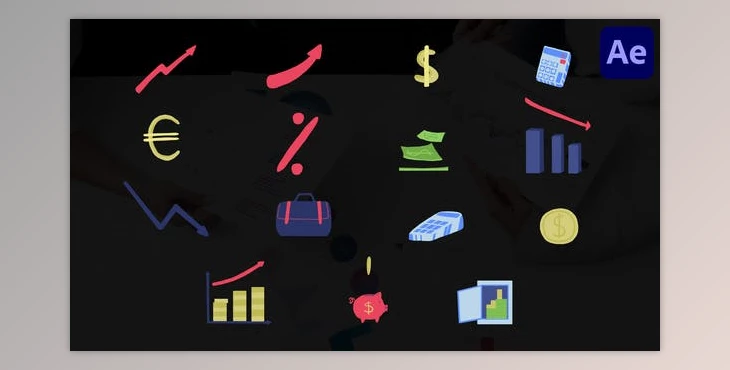 Download Economy Cartoon Icons for After Effects (Videohive 50786835) - AE Project