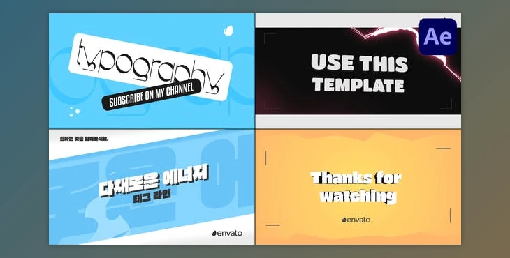 Download Flash FX Typography Titles for After Effects (Videohive 50874311) - AE Project