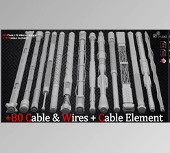 Download Blender Market – +80 Cable,Wires, Hoses And Cable Element