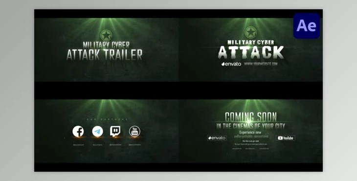 Download Military Cyber Attack Trailer for After Effects (Videohive 50821681) - AE Project