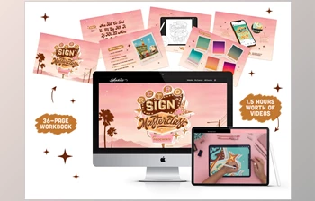 Download Aurelie Maron – Retro Sign <span class='badge badge-warning'>Masterclass</span> for Procreate