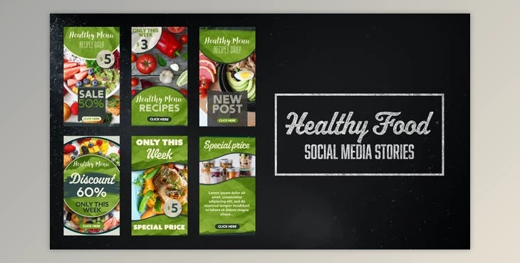 Download Healthy Food Social Media Stories (Videohive 50962267) - AE Project