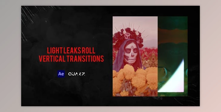 Download Light Leaks Roll Vertical Transitions (Videohive 50954283) - AE Project