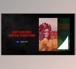 Download Light Leaks Roll Vertical Transitions (Videohive 50954283) - AE Project