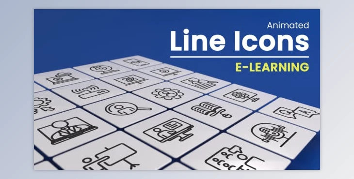 Download 50 Animated E-Learning Line Icons (Videohive 50925532) - AE Project