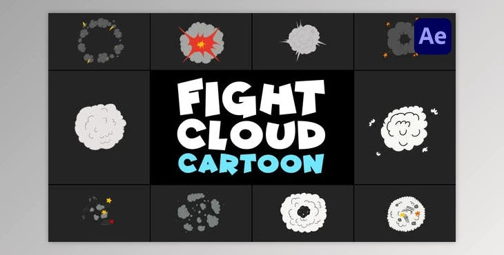 Download Fight Cloud Cartoon | After Effects (Videohive 50947980) - AE Project