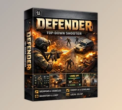 Defender Top Down Shooter (v3) : Game Templates for UE (v3 for 5.6 - v2 for 2.2.4 to 5.5)
