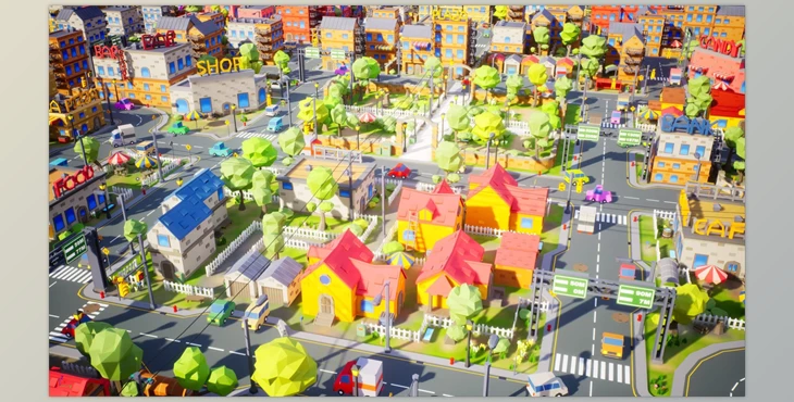 Download Unreal Engine - Low Poly Town