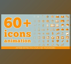 Download 60 plus icons animation (Videohive 4946984) - AE Project