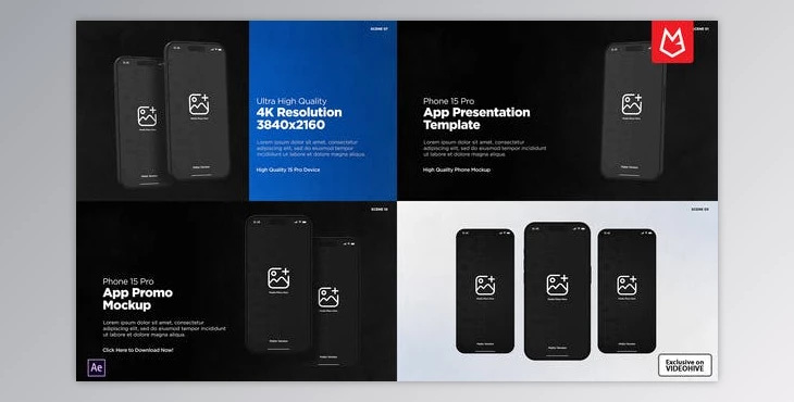 Download App Promo | Phone 15 Pro Matte Black (Videohive 50643988) - AE Project