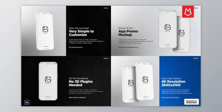 Download App Promo | Phone 15 Pro Matte White (Videohive 50698050) - AE Project