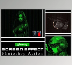 Download Monitor Screen Effect Ps Action Creative Market - 92057498