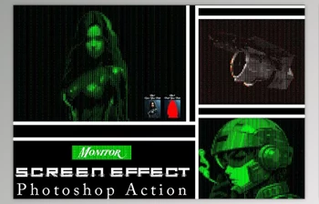 Download Monitor Screen <span class='badge badge-warning'>Effect</span> Ps Action Creative Market - 92057498