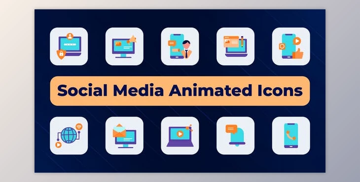 Download Social Media Animated Icons (Videohive 51002684) - AE Project