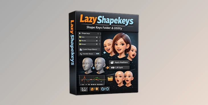 Blender - Download Lazy Shapekeys [Shape Keys Folder & Utility]
