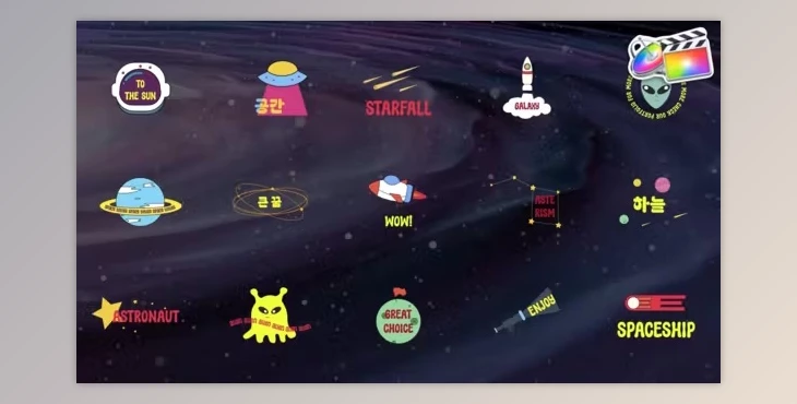 Download Space Titles | FCPX (Videohive 50824687)