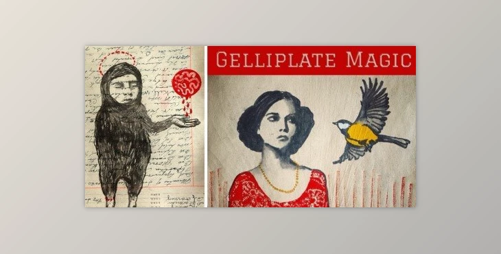 Download Gelliplate Magic: Tell Your Story with Charcoal Transfers