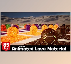 Download Unreal Engine - Stylized Animated Lava Material Pack 85 Pcs