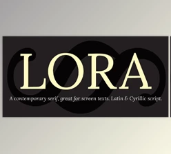 Download Lora Serif Font Family